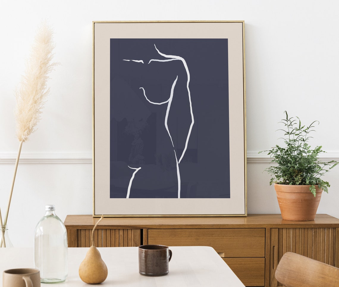 Woman Body Sketch Female Body Art Classic Art Print Girl Sketch Body Line Art Drawing Woman Wall Art Woman Body Art - Image 4