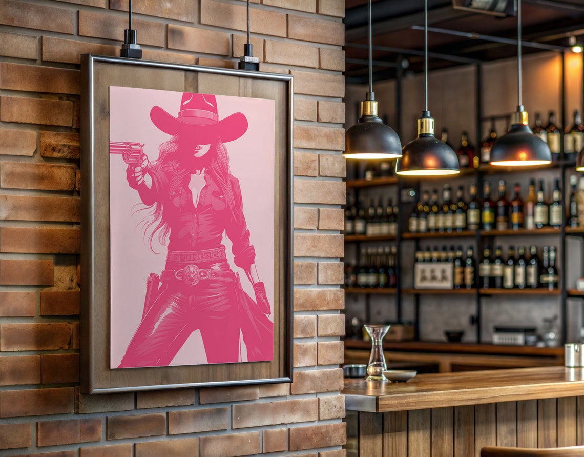 Fierce Cowgirl Rustic Coastal Bar Decor - Image 3