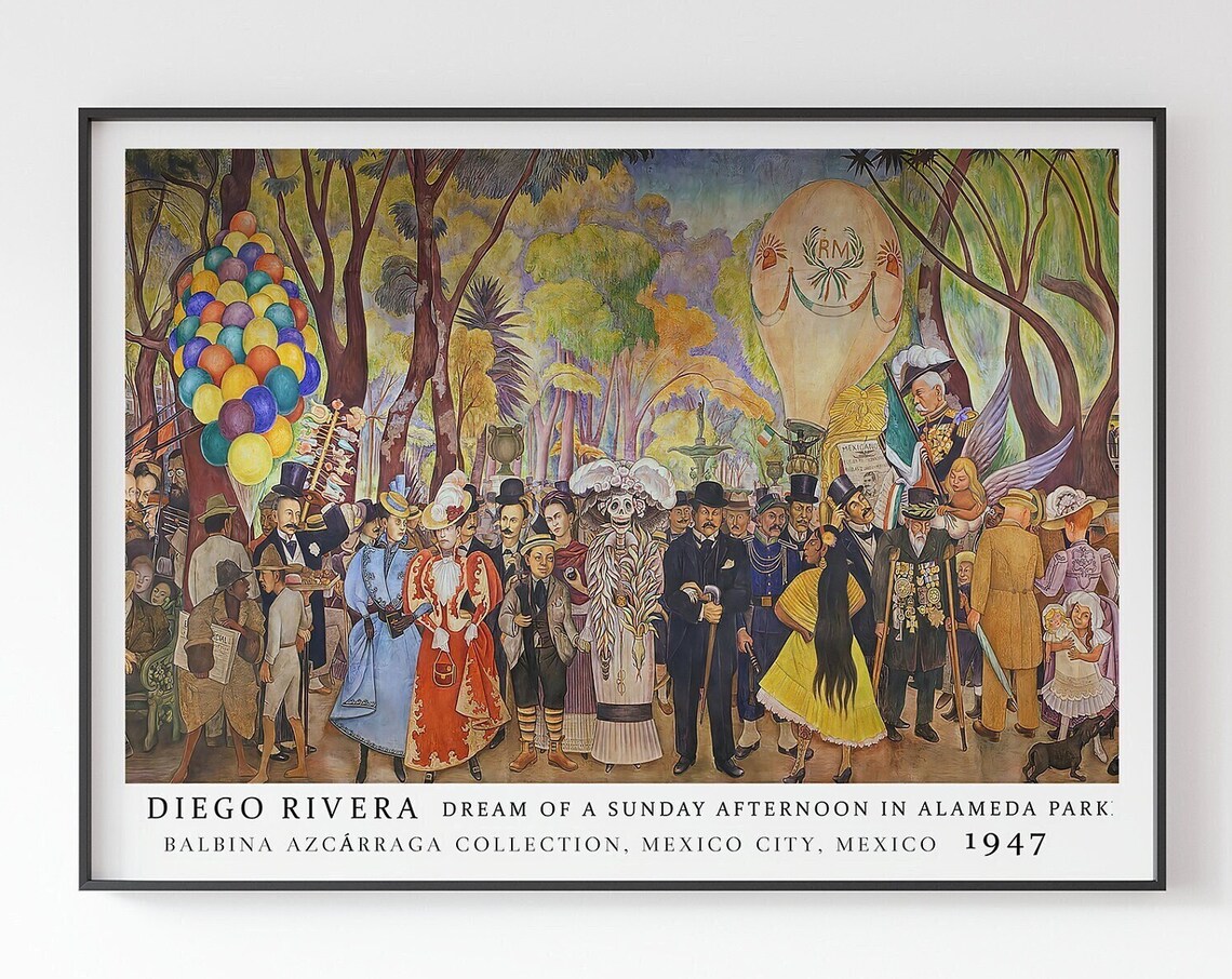 Diego Rivera Dream Of A Sunday Afternoon, Art Print - Image 3