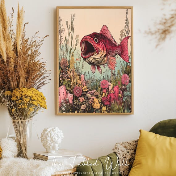 A Fishy Fantasy, Surreal Ocean Art Print