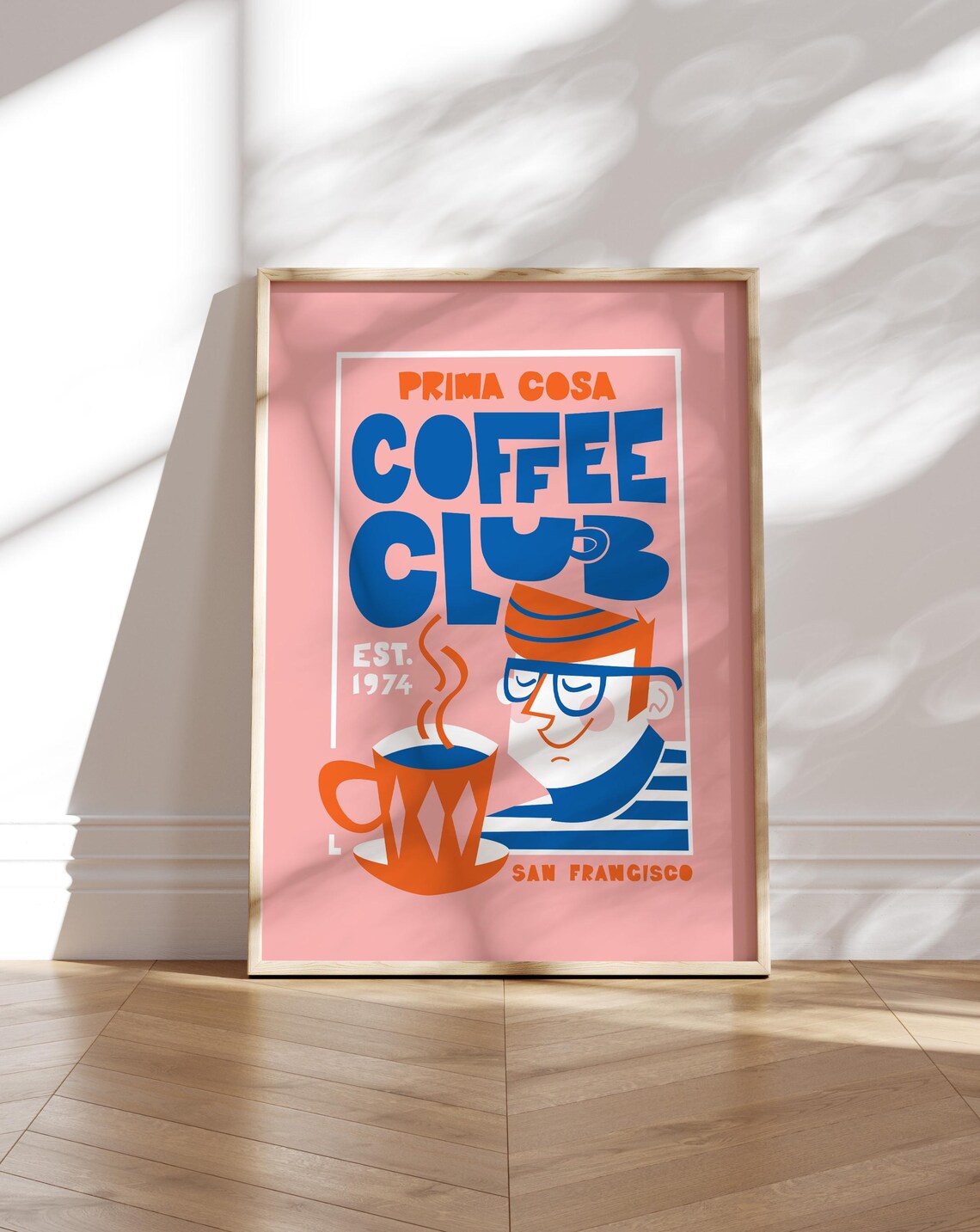 Prima Cosa Coffee Club San Francisco Art Print