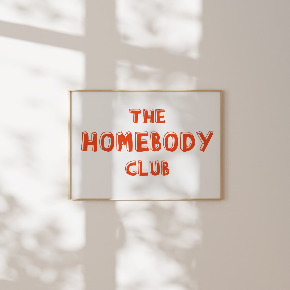 The Homebody Club Bold Red 3D Typography White Bedroom Wall Poster - Image 2