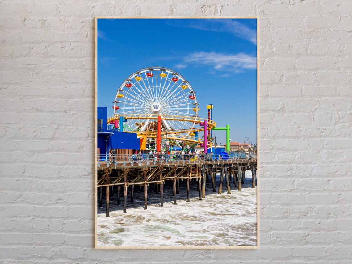 Real Photo Santa Monica Print Santa Monica Wall Art Santa Monica Poster Santa Monica Photo Santa Monica Poster Print California