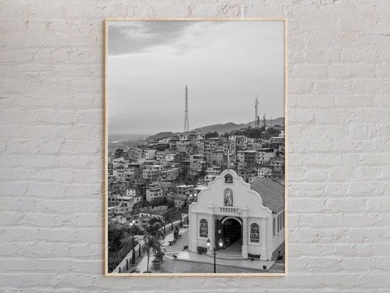 Black And White Ecuador Print Wall Art Poster Photo Decor South America