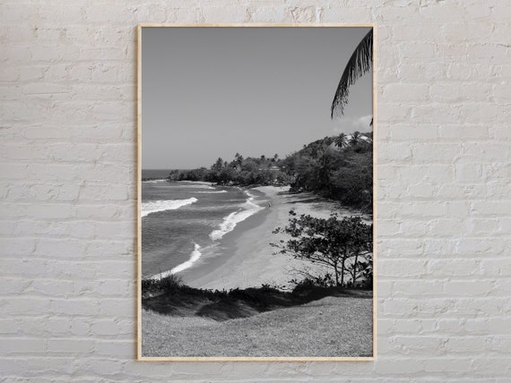 Rincn Black and White Puerto Rico Travel Poster