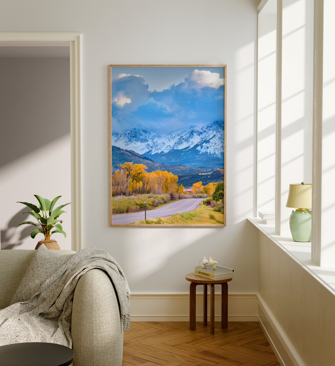 Colorado Mountain Road Golden Fall Aspens and Snow Peaks Poster - Image 5
