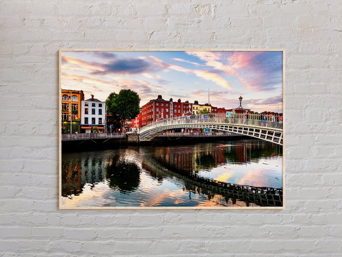 Dublin Real Photo Travel Poster, Ireland Wall Art