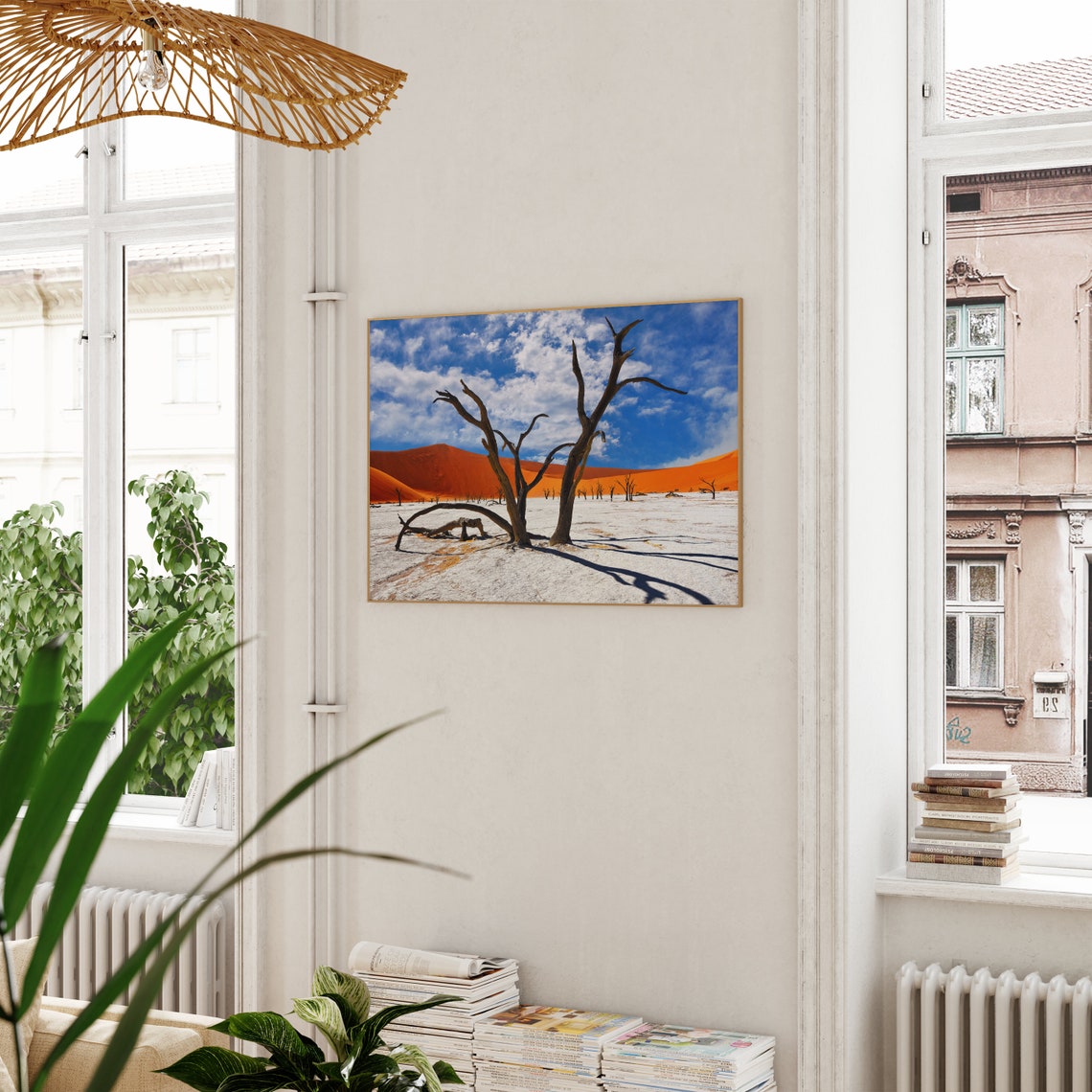 Namibia Deadvlei Dead Trees Red Dunes White Clay Pan Desert Poster - Image 3