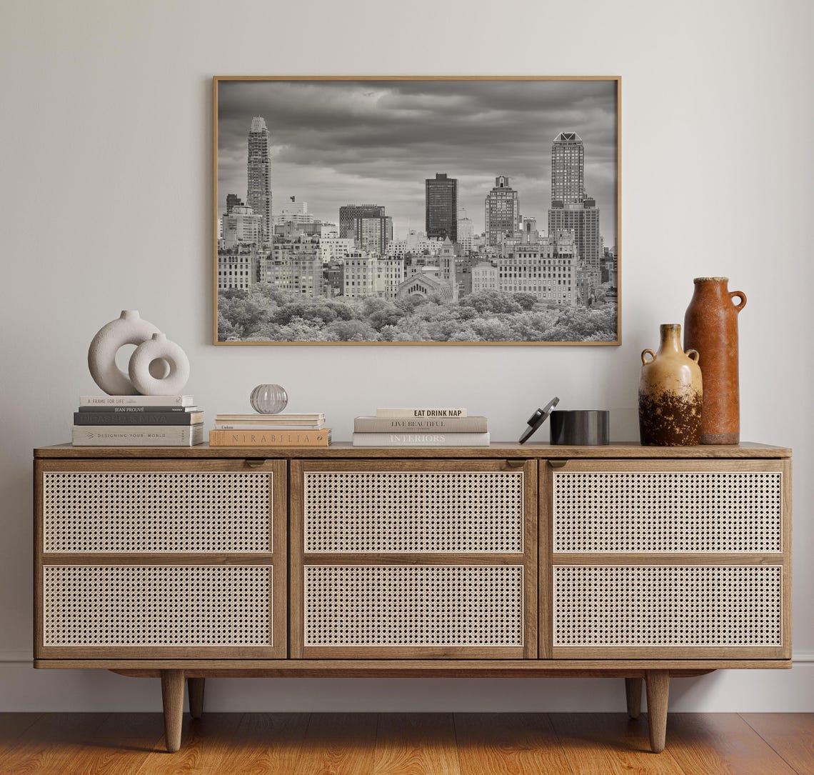 New York City Upper East Side Skyline Over Central Park Trees Poster - Image 4