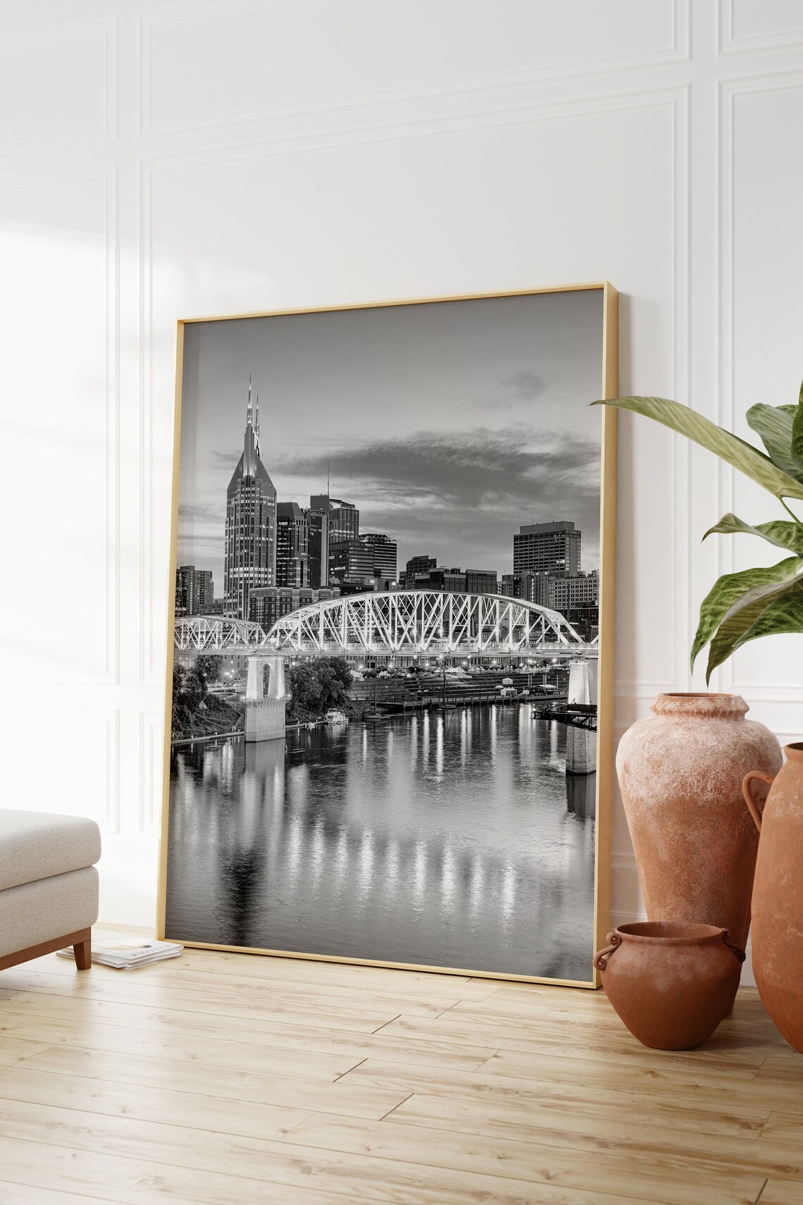 Nashville Black And White Travel Poster, Wall Art - Image 2