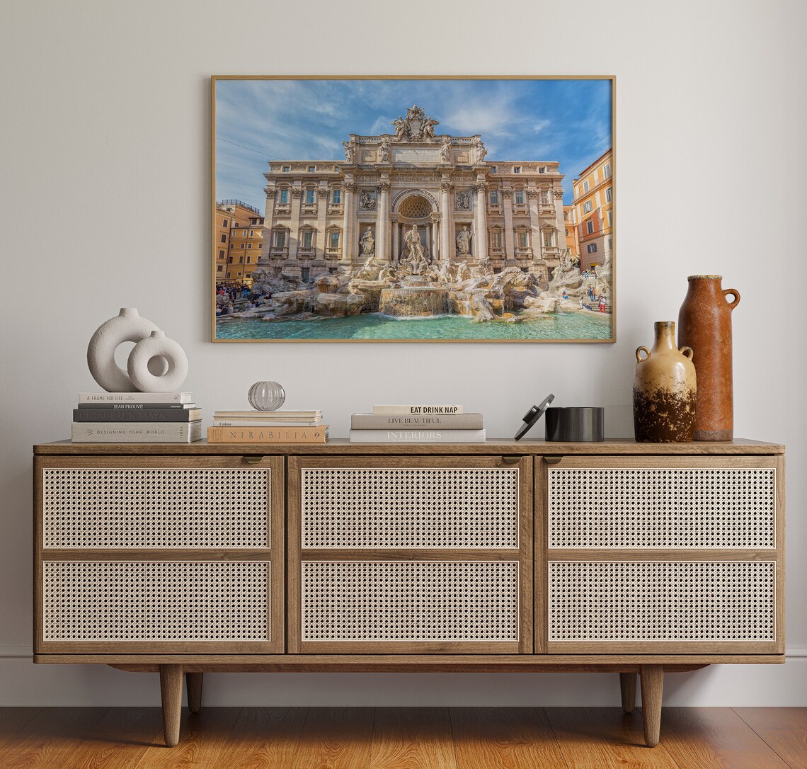 Trevi Fountain Rome Italy Iconic Baroque Landmark Photo Poster - Image 3