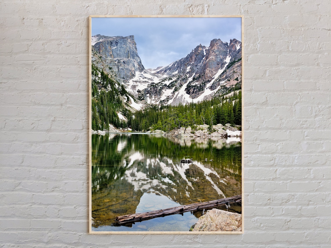 Rocky Mountain National Park Alpine Lake Peak Reflection Photo Poster