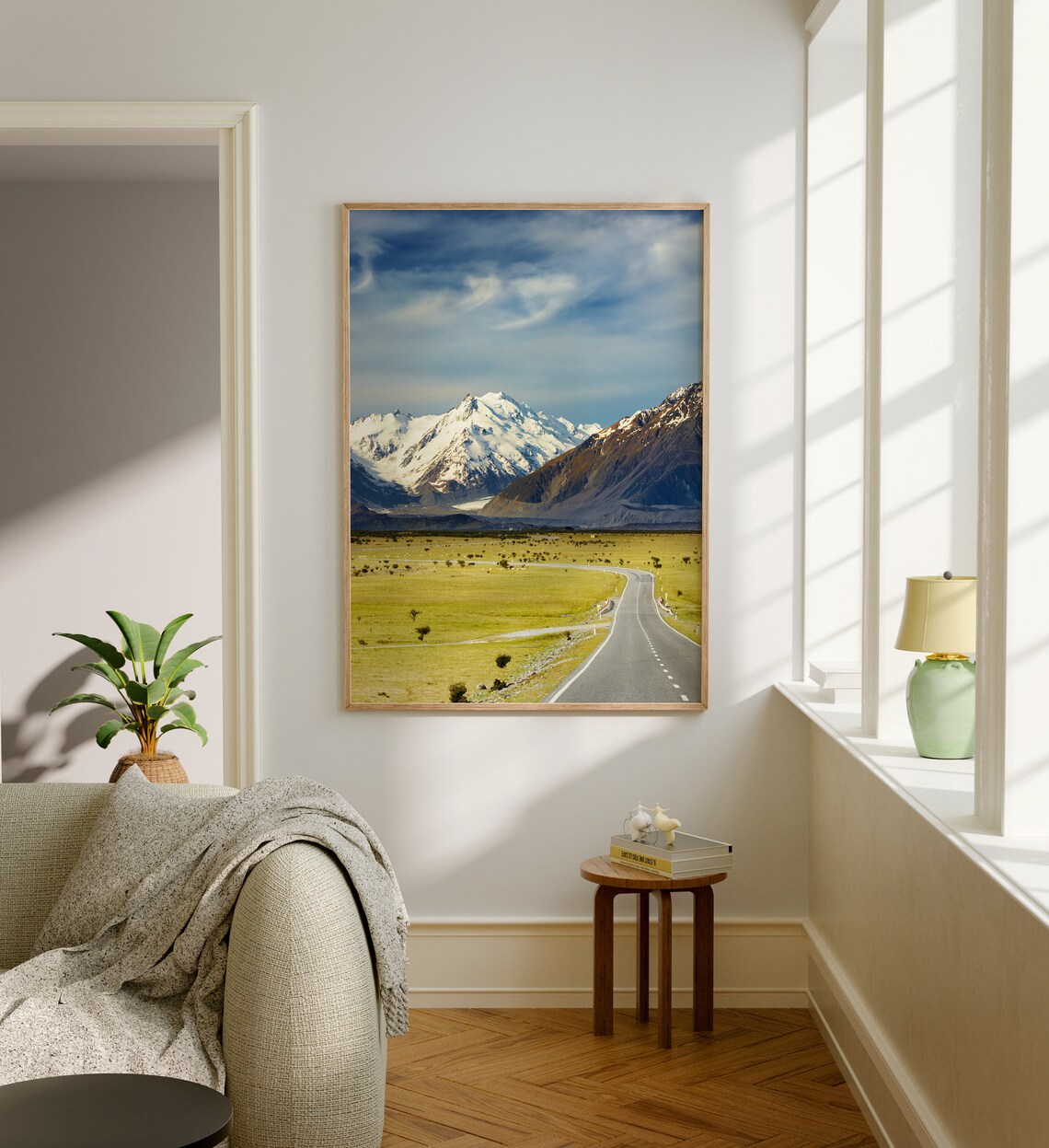 New Zealand Mount Cook Alpine Road Snowy Peaks Journey Poster - Image 5