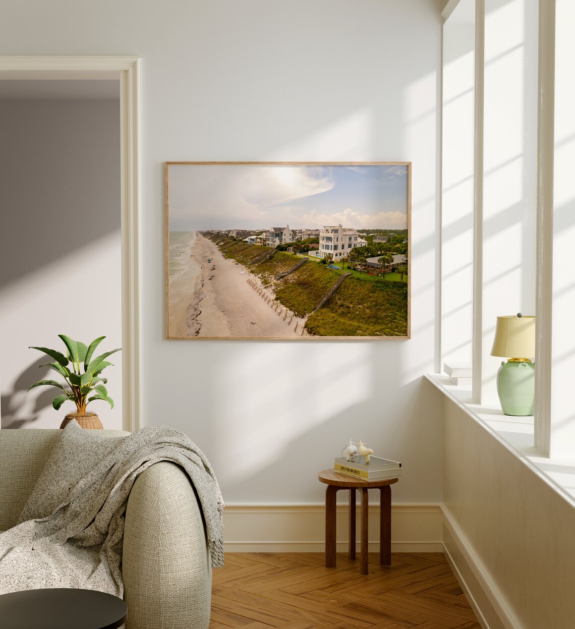 Florida 30A Scenic Beach Aerial Color Coastal Homes Dunes Poster - Image 5
