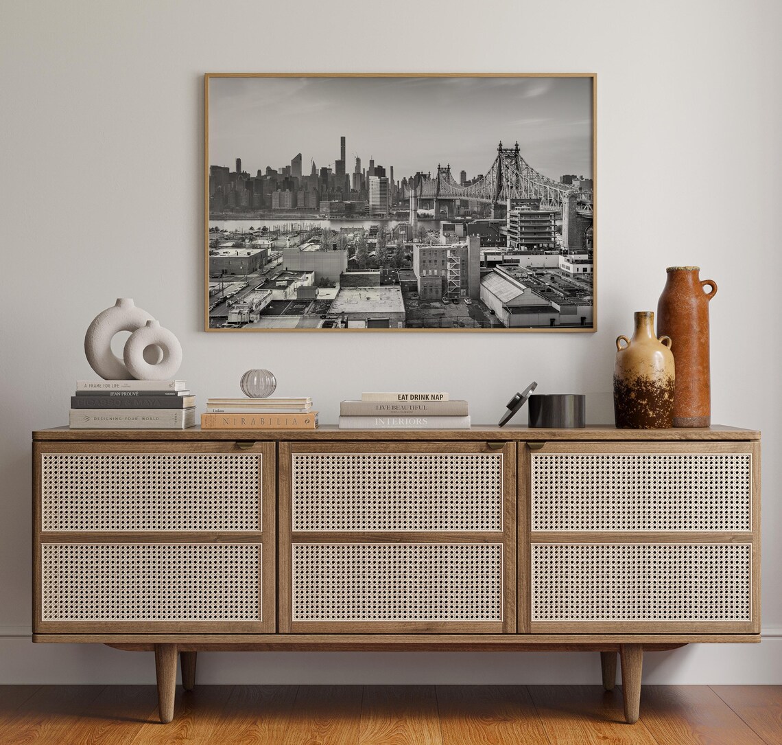 Queens New York Queensboro Bridge Manhattan View Landscape Poster - Image 4
