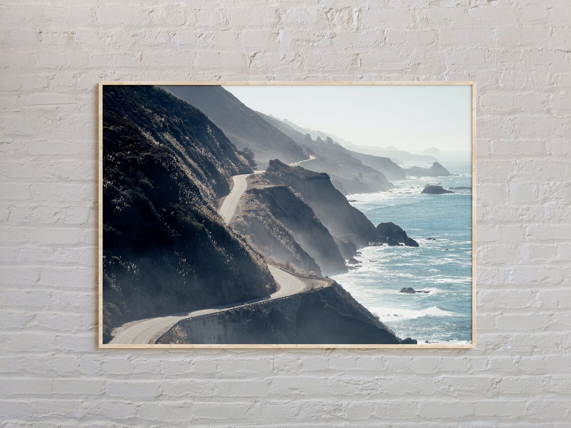 Big Sur Travel Poster, Real Photo Wall Decor