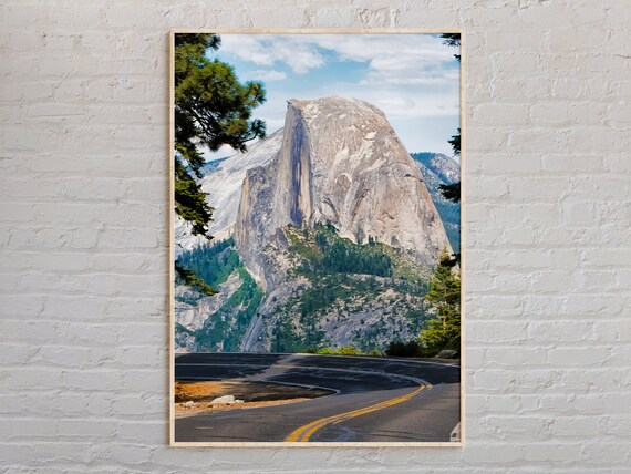 Real Photo Yosemite National Park Half Dome Mountain Road Poster
