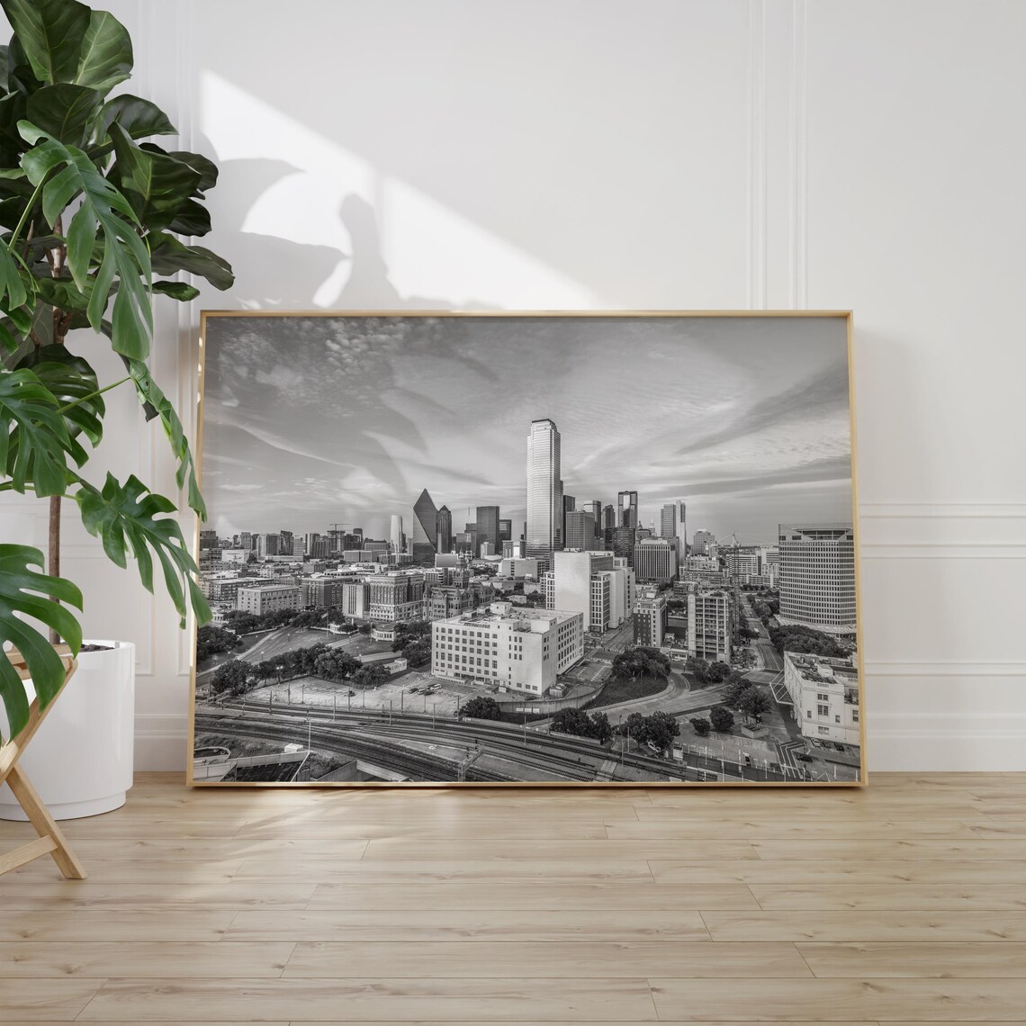 Dallas Black And White Wall Art Print - Image 2