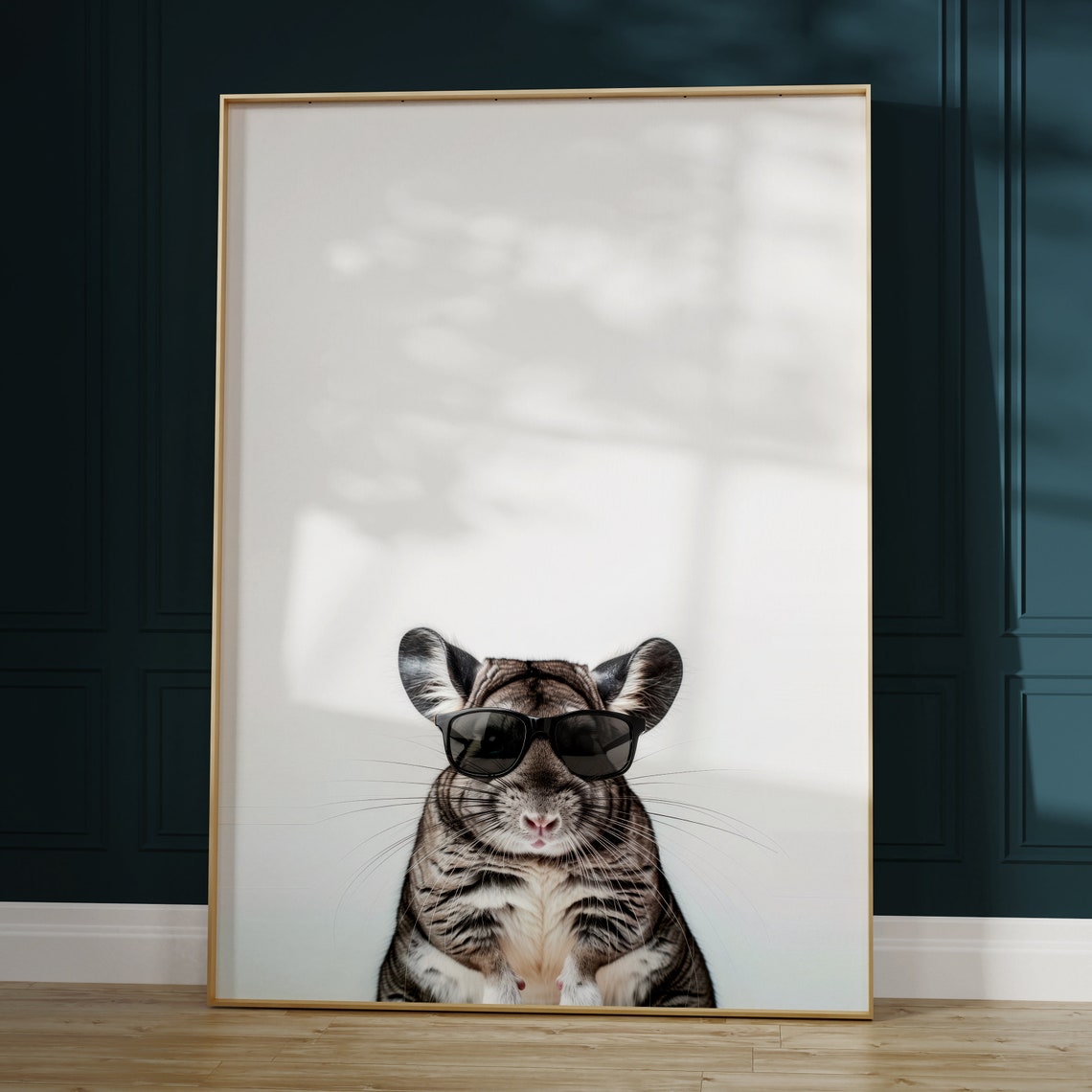 Chinchilla In Sunglasses Print Chinchilla Print Chinchilla Poster Funny Chinchilla Print Chinchilla Art Kids Bedroom Art - Image 2