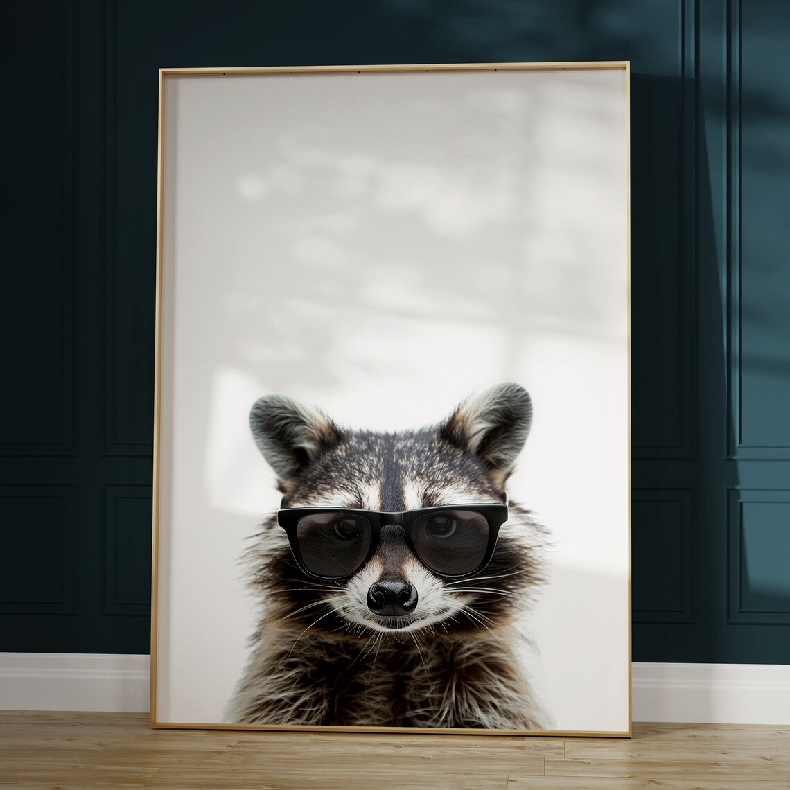 Funny Raccoon in Sunglasses Kids Bedroom Poster - Image 3