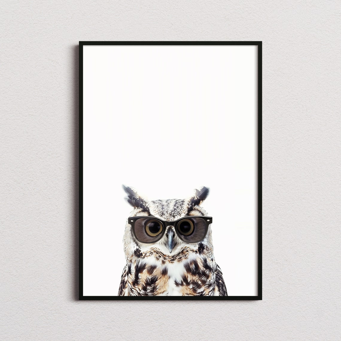 Owl In Sunglasses Print Owl Print Owl Poster Funny Owl Print Owl Art Kids Bedroom Art Funny Animal Print