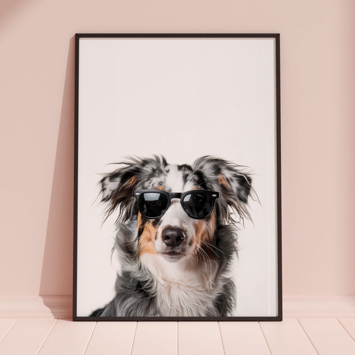 Australian Shepherd In Sunglasses Art Print - Image 3