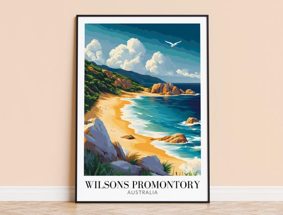 Wilsons Promontory Print Australia Wall Art Poster Home Decor Wedding Housewarming Gift Framed Or Unframed Personalised