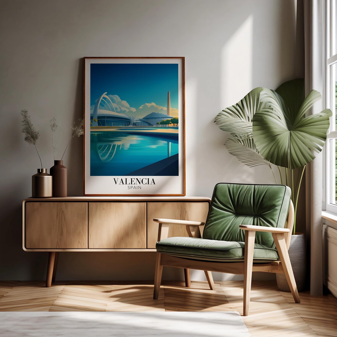 Valencia Spain City Of Arts And Sciences Waterfront Travel Poster - Image 4