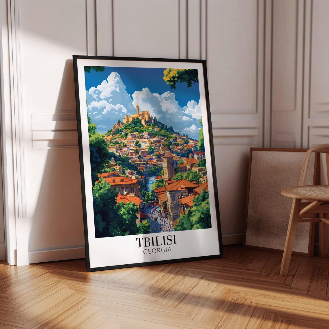 Tbilisi Georgia Old Town Hillside Fortress Panoramic View Poster - Image 4