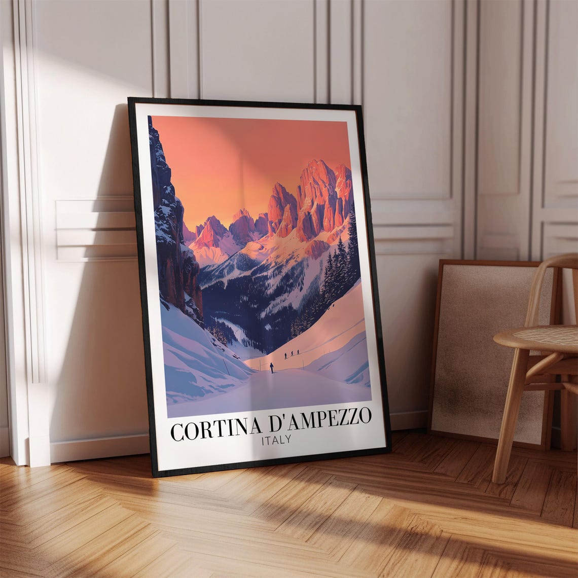 Cortina DAmpezzo Italy Glowing Dolomite Peaks at Sunset Poster - Image 4