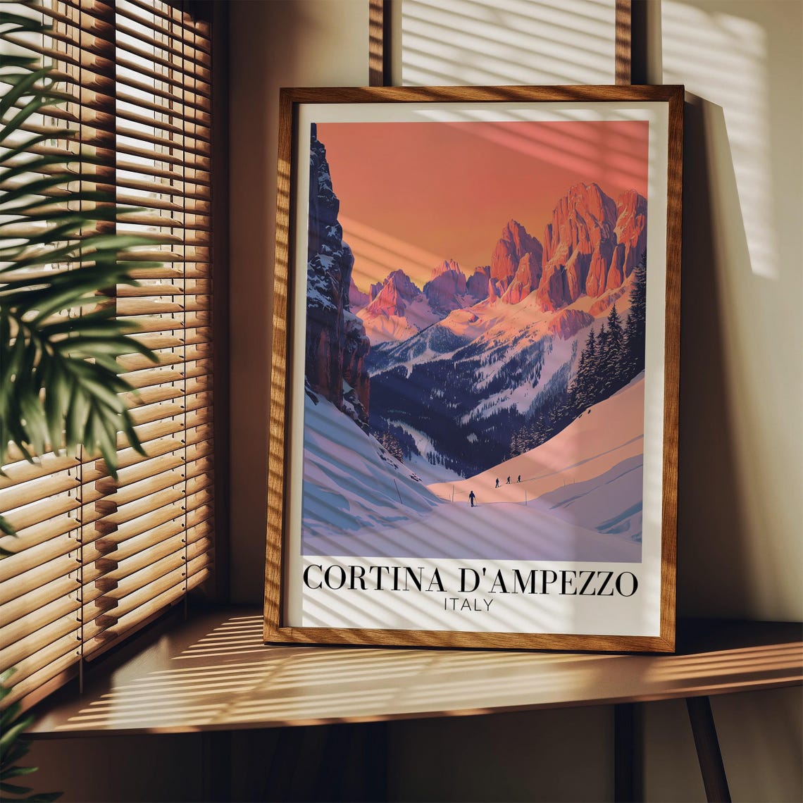 Cortina DAmpezzo Italy Glowing Dolomite Peaks at Sunset Poster - Image 3