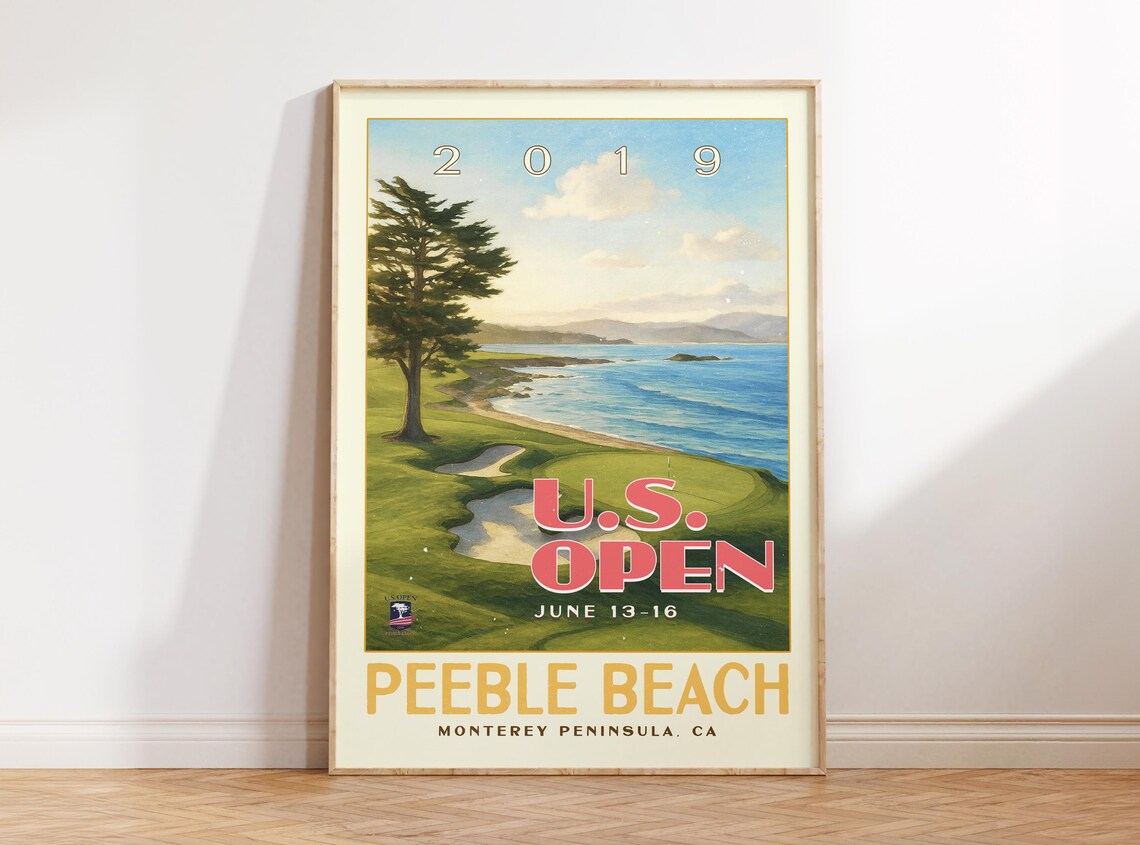 2019 US Open Pebble Beach Cypress Coast Art June 13-16 Tournament Poster