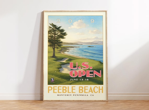 2019 US Open Pebble Beach Cypress Coast Art June 13-16 Tournament Poster