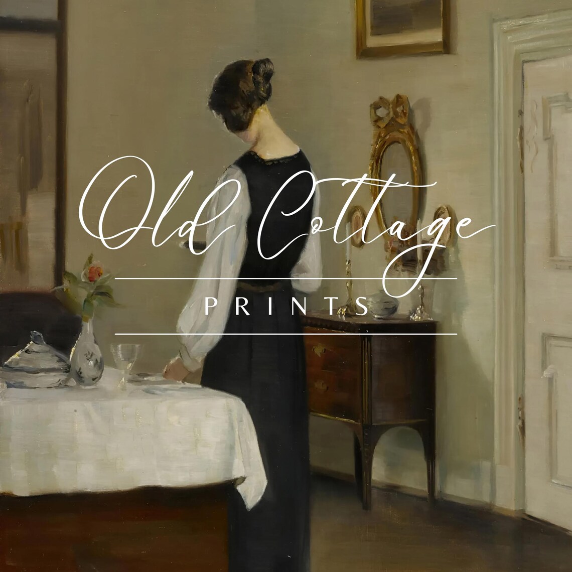Woman In Dark Victorian Dress In Elegant Vintage Room Poster - Image 2
