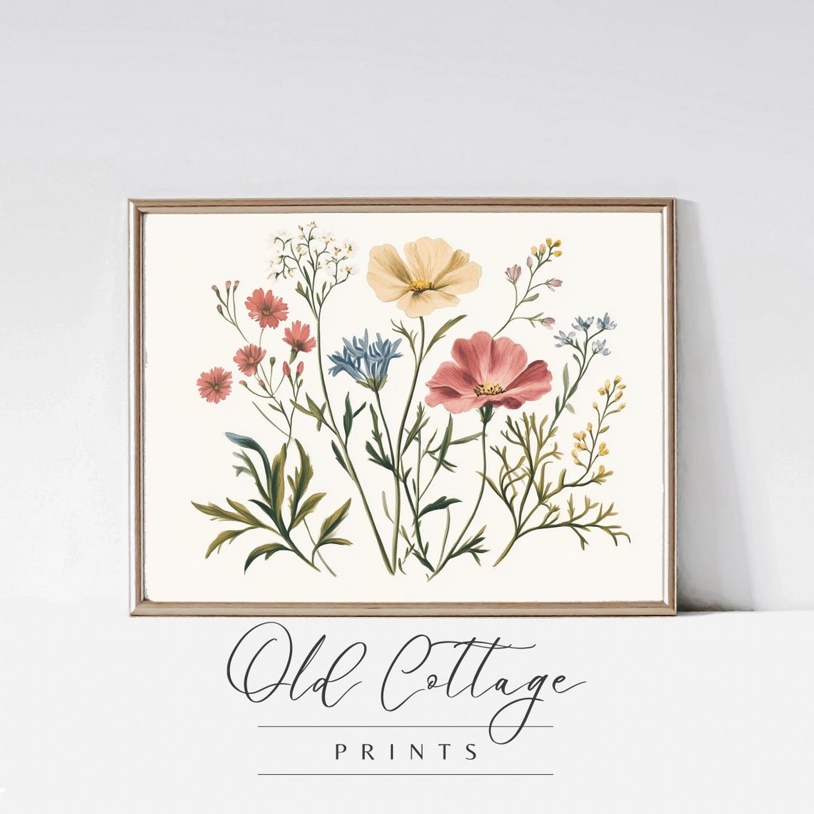Colorful Wildflower Botanical Garden Flower Illustration Poster