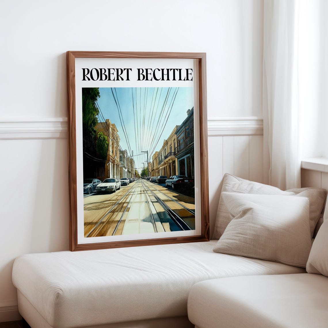 Robert Bechtle Sunlit City Street Tram Tracks Urban Realism Poster