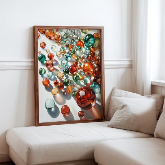 Charles Bell Inspired Photorealism Poster Vintage Gumball Print Colourful Retro Sweetshop Hyper Realistic Candy Machine 1980s
