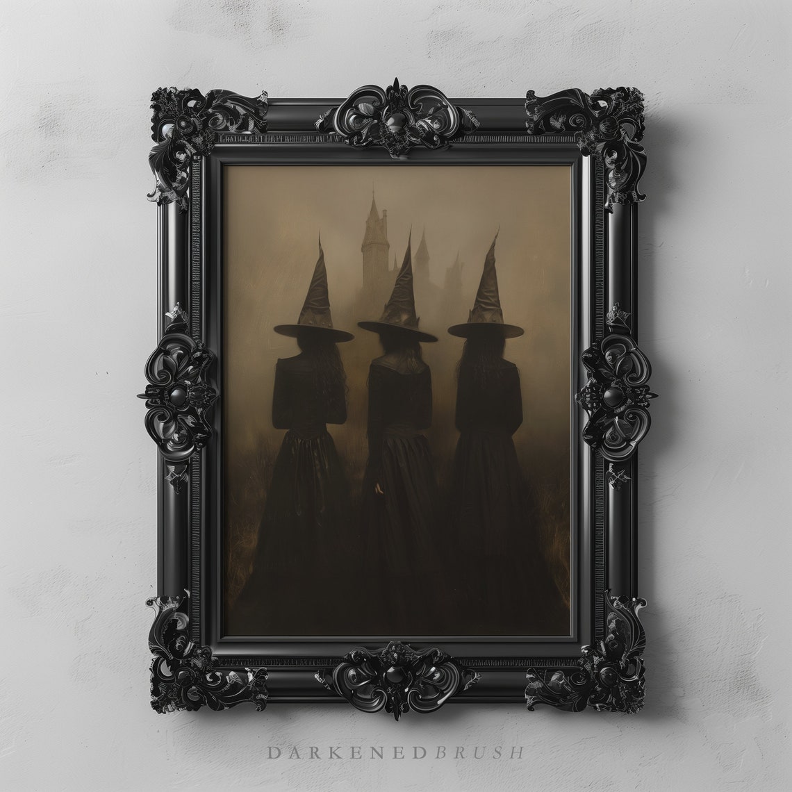Gothic Witches Dark Academia Art Print