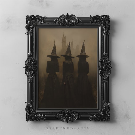 Gothic Witches Dark Academia Art Print
