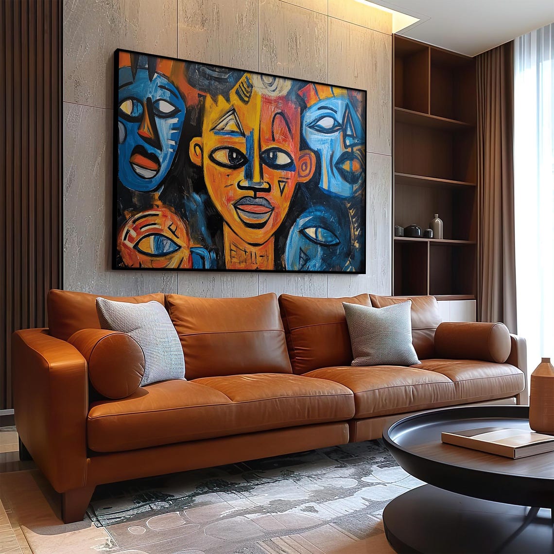 Bold African Abstract Wall Art Colorful Vibrant Poster For Boys Room Teen Bedroom Living Room Or Office Game Room Print Large Picture - Image 4