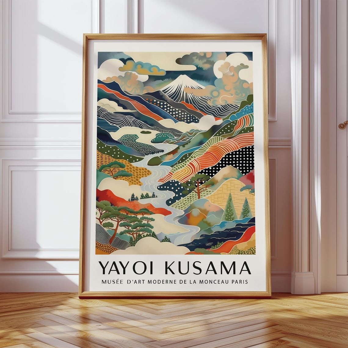 Yayoi Kusama Mount Fuji Colorful Japanese Landscape Style Poster - Image 4