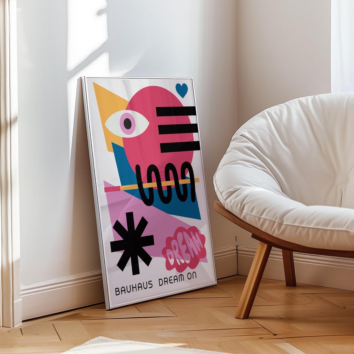 Bauhaus Dream On Colorful Abstract Geometric Exhibition Art Poster - Image 2
