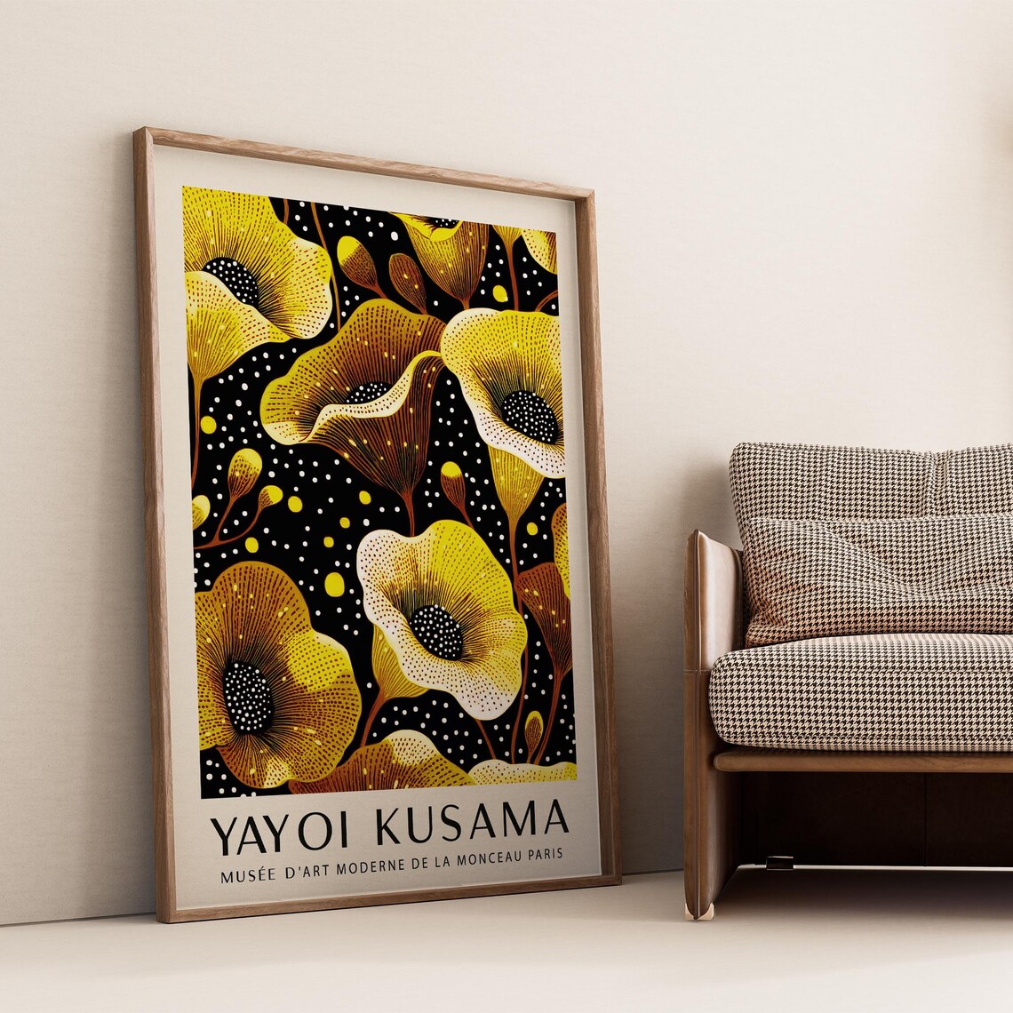 Yellow Flower Yayoi Kusama Poster Contemporary Floral Wall Art Japanese Bedroom Decor Vibrant Living Room Print Gift Art Extra Large Print - Image 4