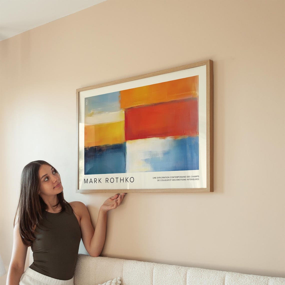 Mark Rothko Red Orange Blue Bold Color Block Abstract Style Poster - Image 3