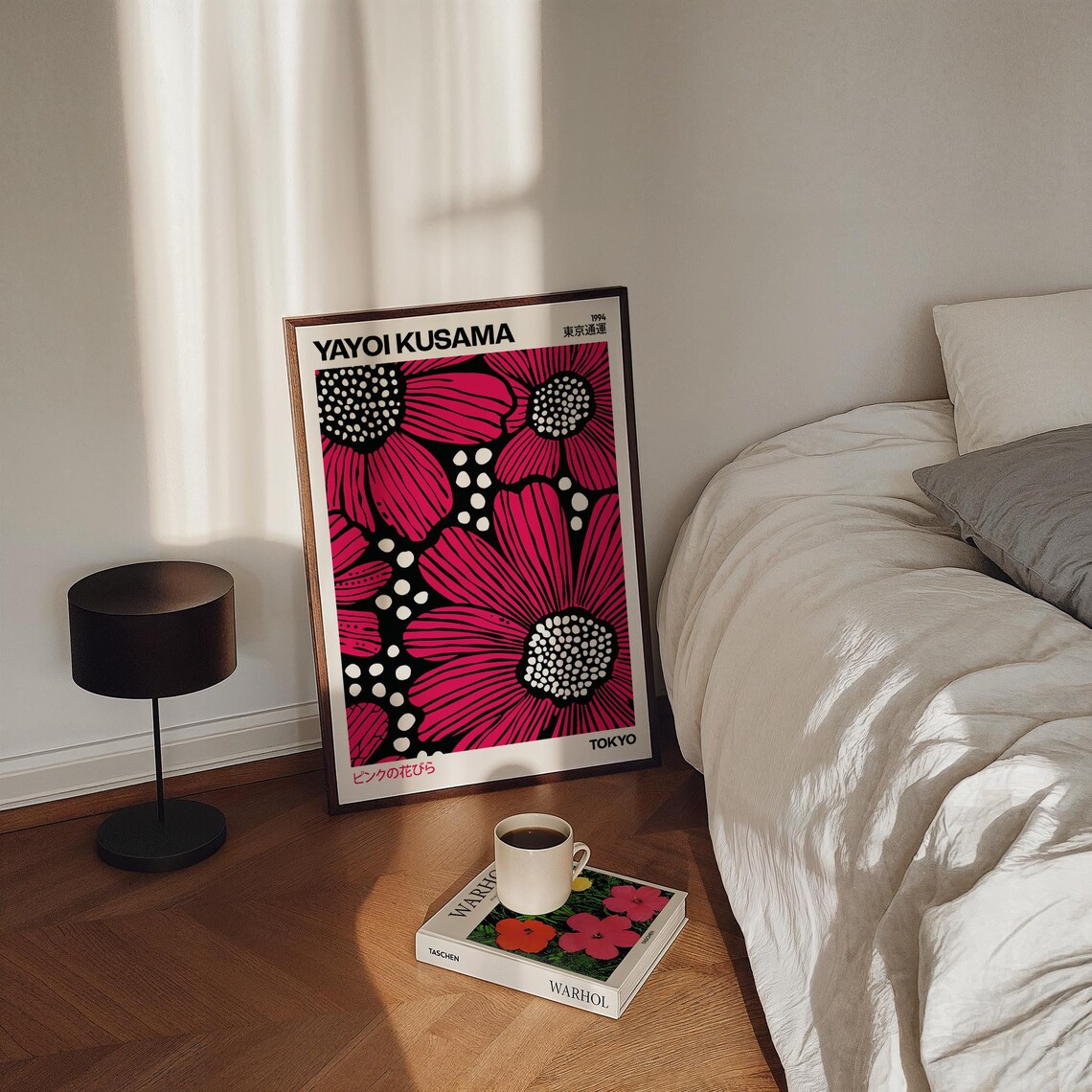Yayoi Kusama Pink Flower Petals Tokyo 1994 Exhibition Poster - Image 2