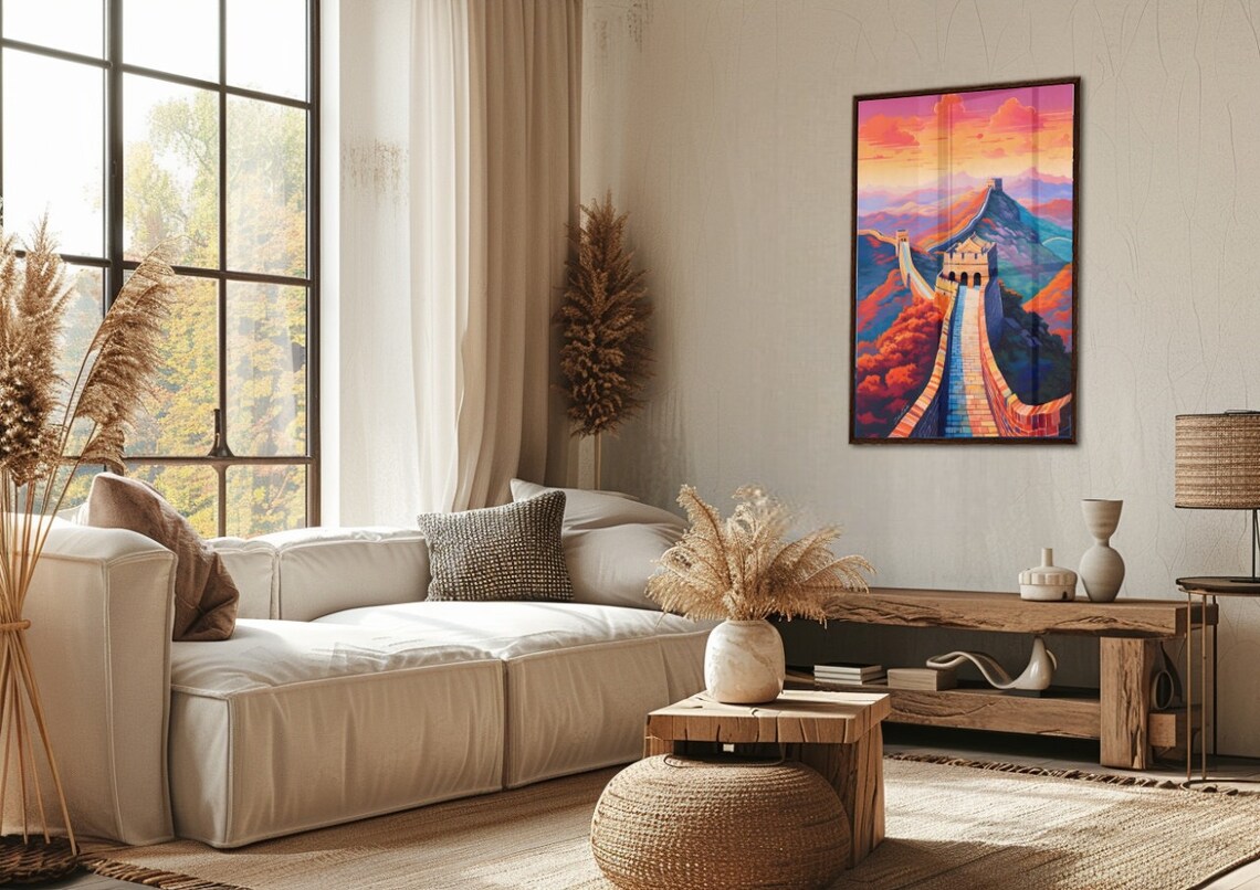 Great Wall of China Sunset Travel Landmark Art Wall Decor Poster - Image 3