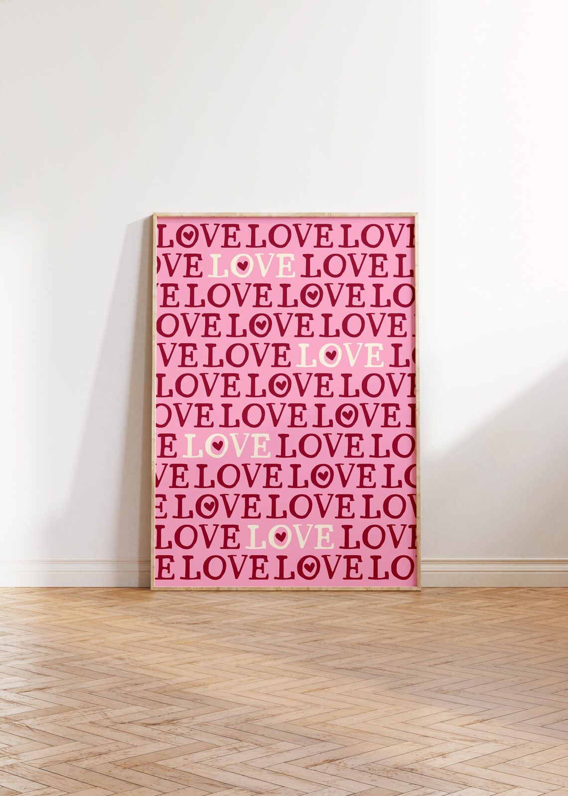 Love Typography, Minimalist Valentine Decor