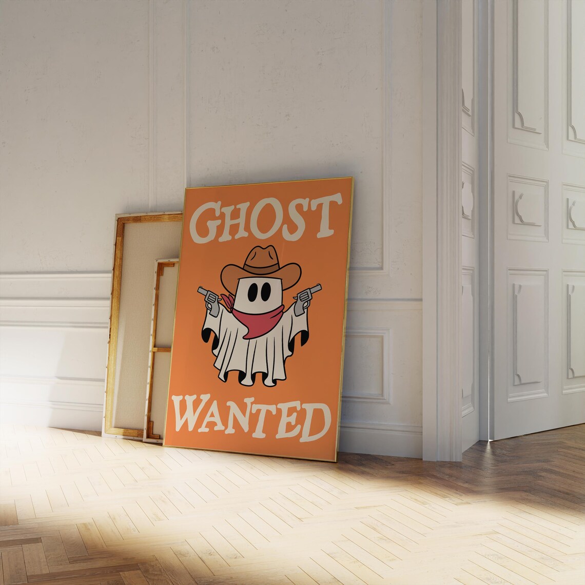 Ghost Wanted Minimalist Halloween Wall Art Print - Image 5