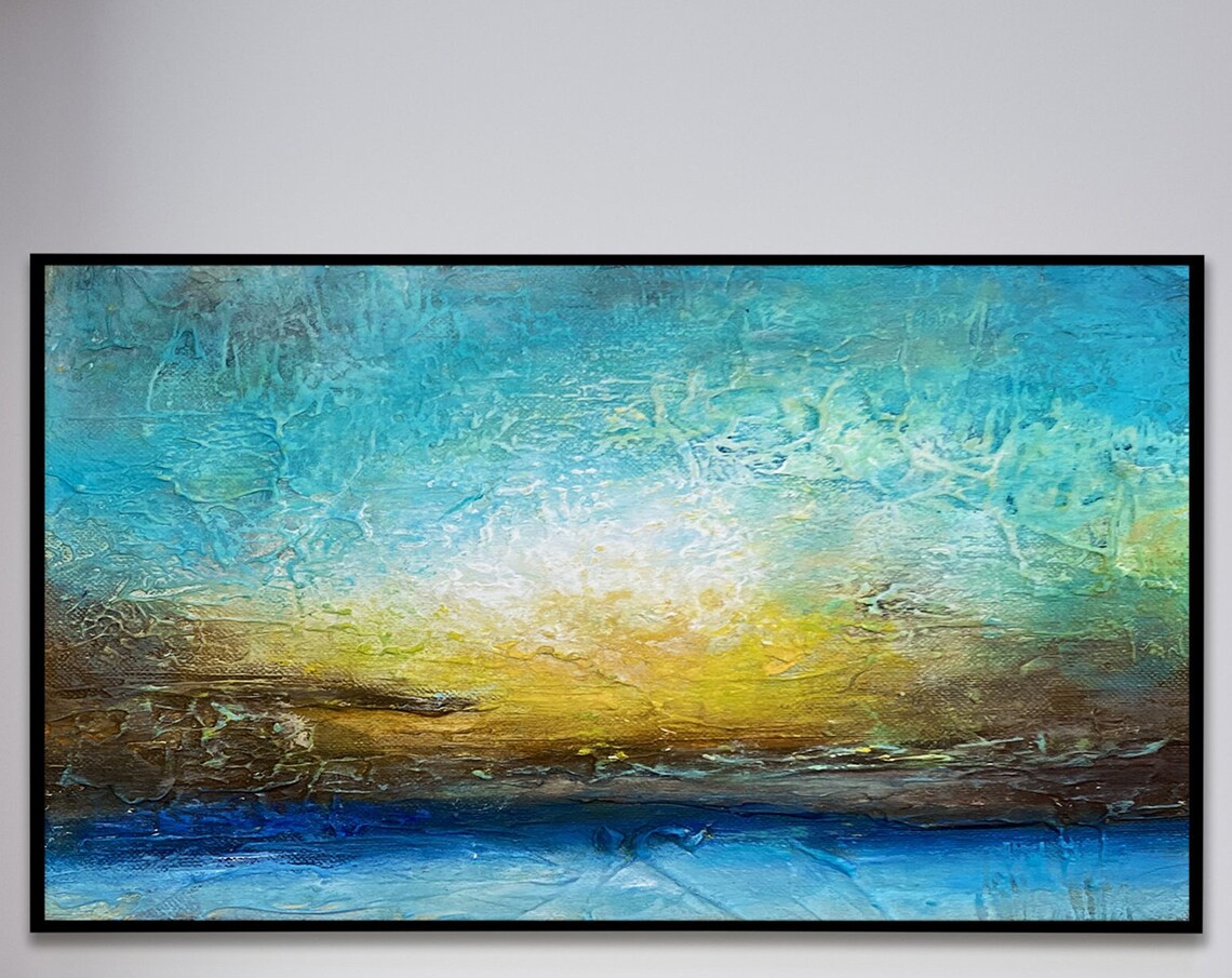 Sunset In Sea Abstract Art Print, Coastal Decor - Image 4