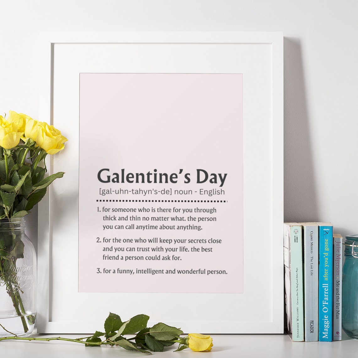 Galentines Day Definition Sign Best Friend Gift For Her Poster - Image 3